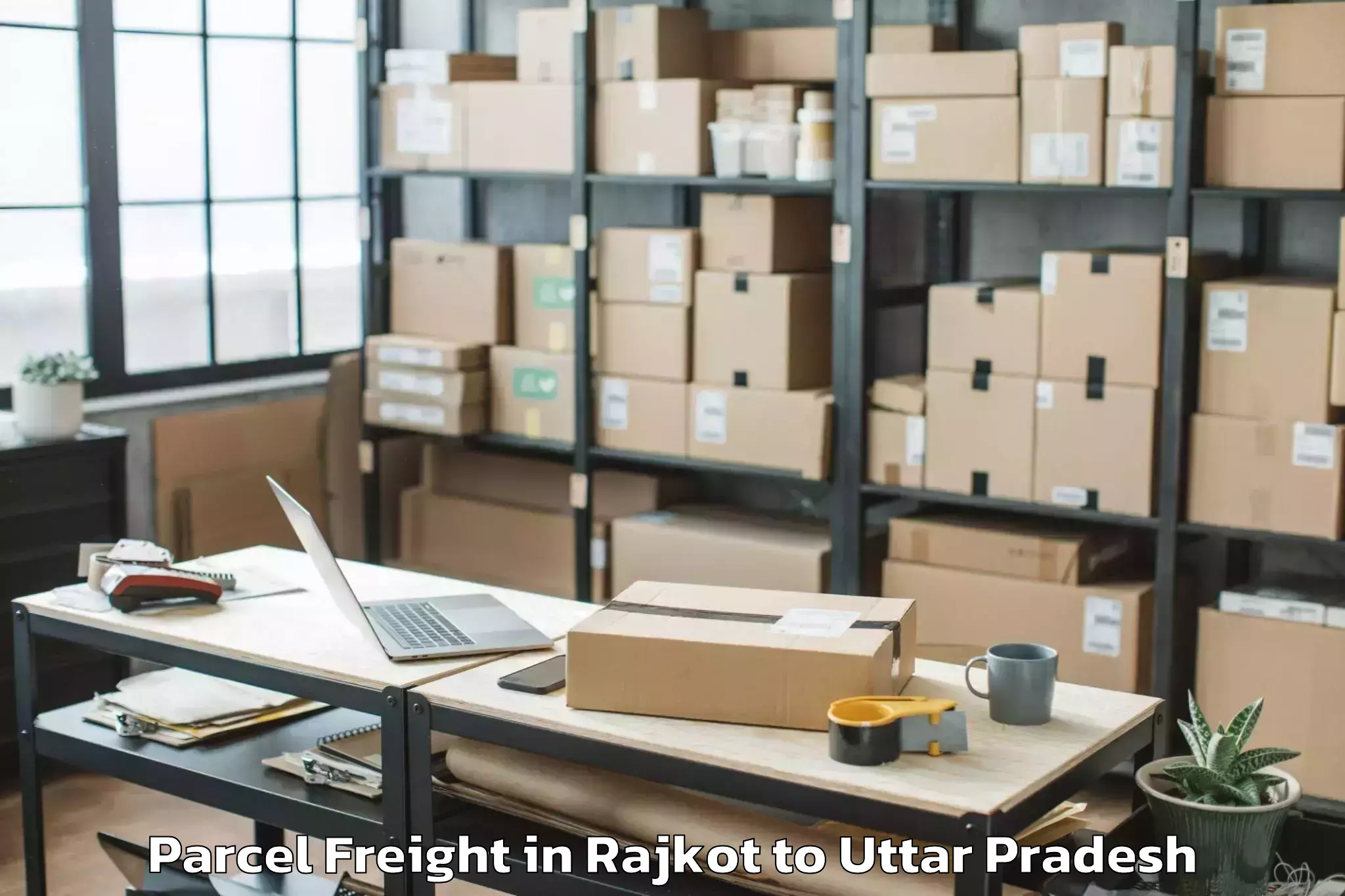 Affordable Rajkot to Nakur Parcel Freight